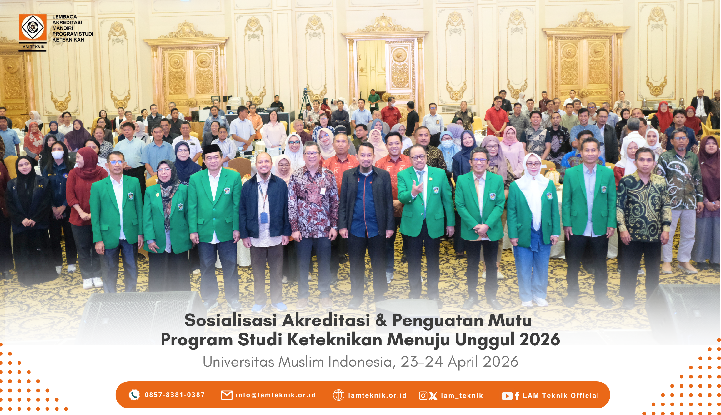 Pelaksanaan Sosialisasi Akreditasi dan Penguatan Mutu Program Studi Keteknikan Menuju Unggul tahun 2026 di 14 Kota Seluruh Indonesia