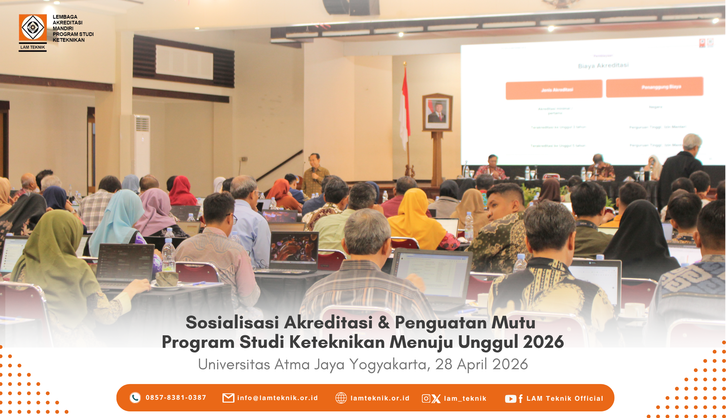 Pelaksanaan Sosialisasi Akreditasi dan Penguatan Mutu Program Studi Keteknikan Menuju Unggul tahun 2026 di 14 Kota Seluruh Indonesia